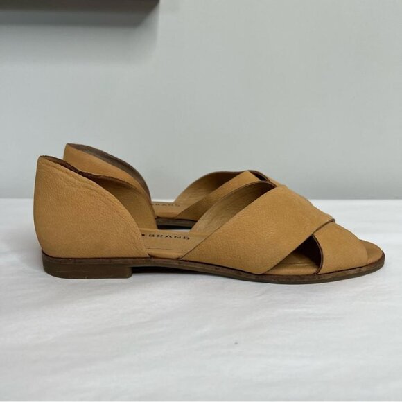 Lucky Brand Womens Size 7 Gallah Beige Sandal Boho Flat Neutral Open Toe Leather - Picture 2 of 10